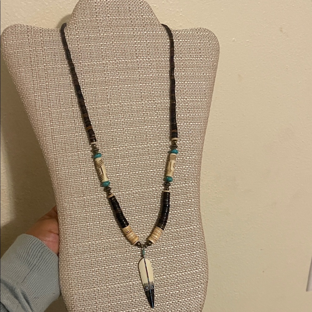 NATIVE AMERICAN TREMENDOUS VINTAGE SANTO DOMINGO ROYSTON TURQUOISE NECKLACE